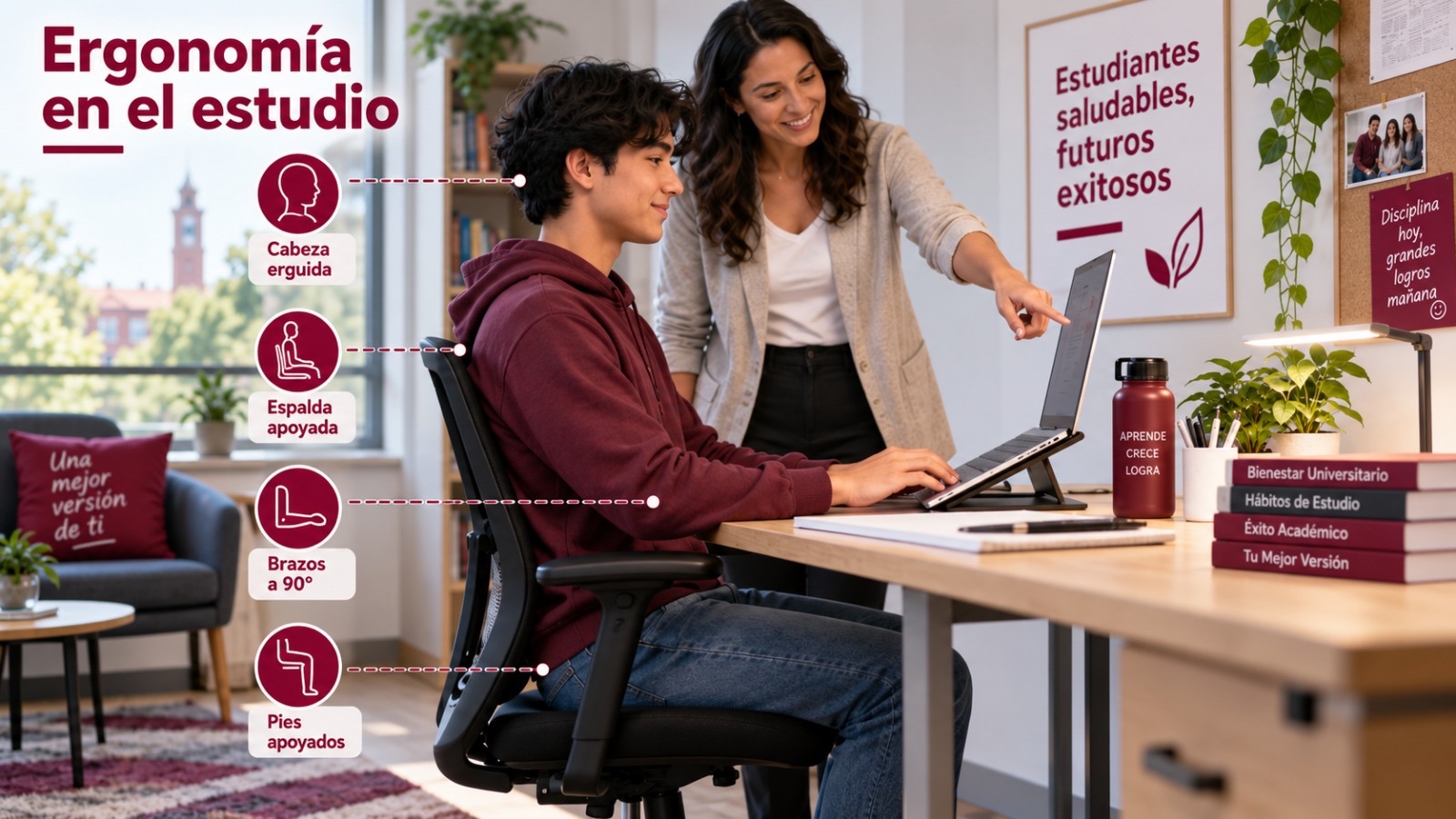 Ergonomía en el estudio